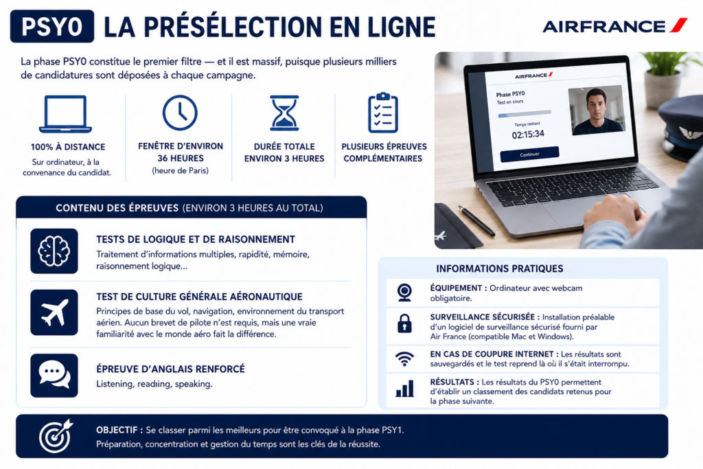 PSY0 : la présélection en ligne