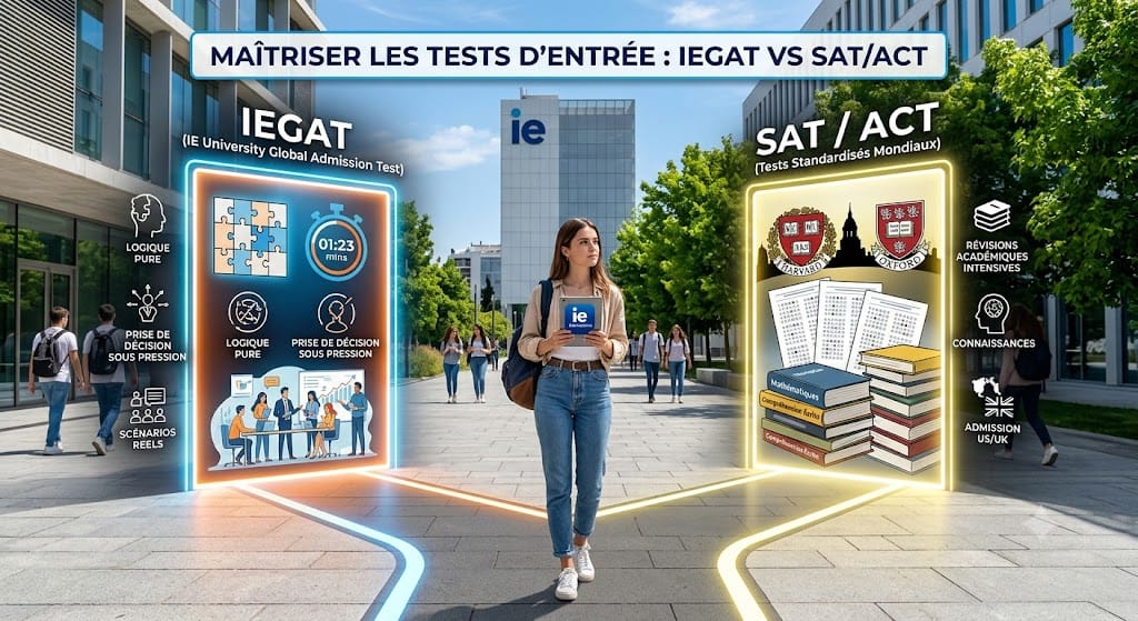 Maîtriser les tests d'entrée : IEGAT vs SAT/ACT - admission ie university madrid