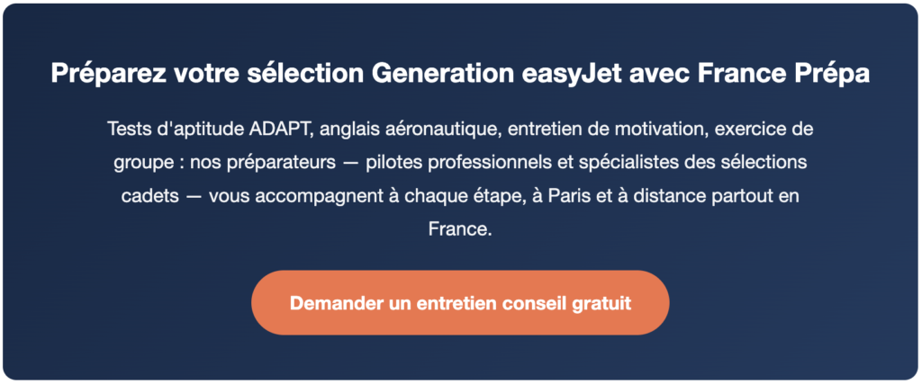 Se préparer à la sélection Generation easyJet