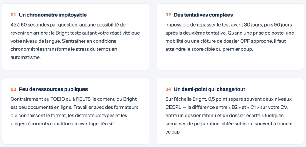 Pourquoi se préparer au test Bright ?