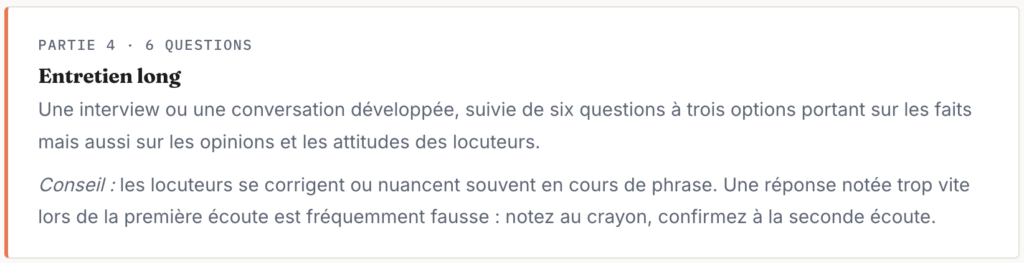 L'épreuve Listening en détail
