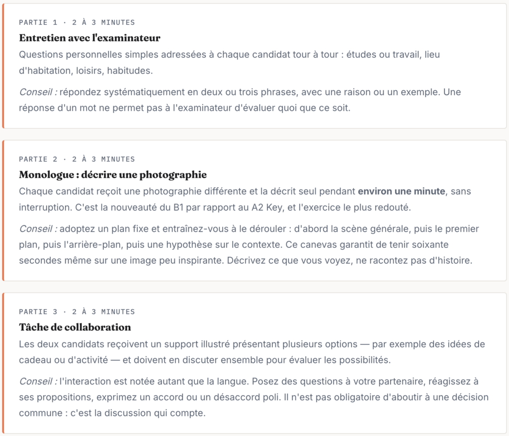L'épreuve Speaking en détail