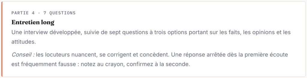 L'épreuve Listening en détail