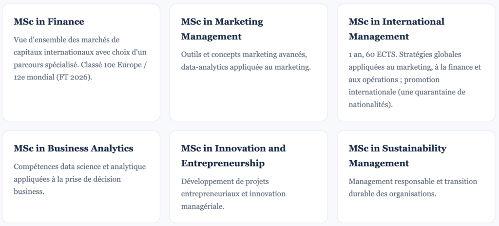 Les MSc Programs in Management d'ESADE