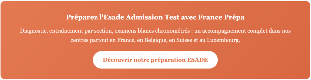 Esade Admission Test avec France Prépa