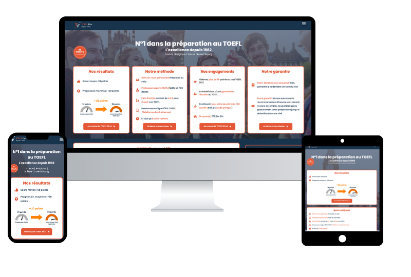 TOEFL First - Préparation TOEFL - Test TOEFL